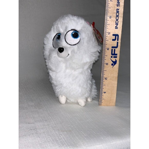 TY Secret Life of Pets Gidget Dog Stuffed White Pomeranian Plush 6" - Picture 10 of 11